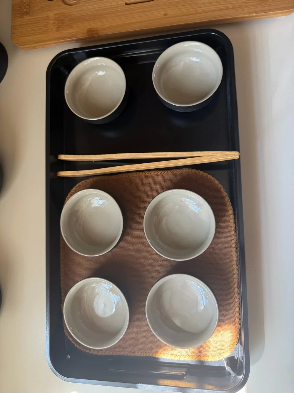 New Asian styled travel tea set in a fitted carrying case